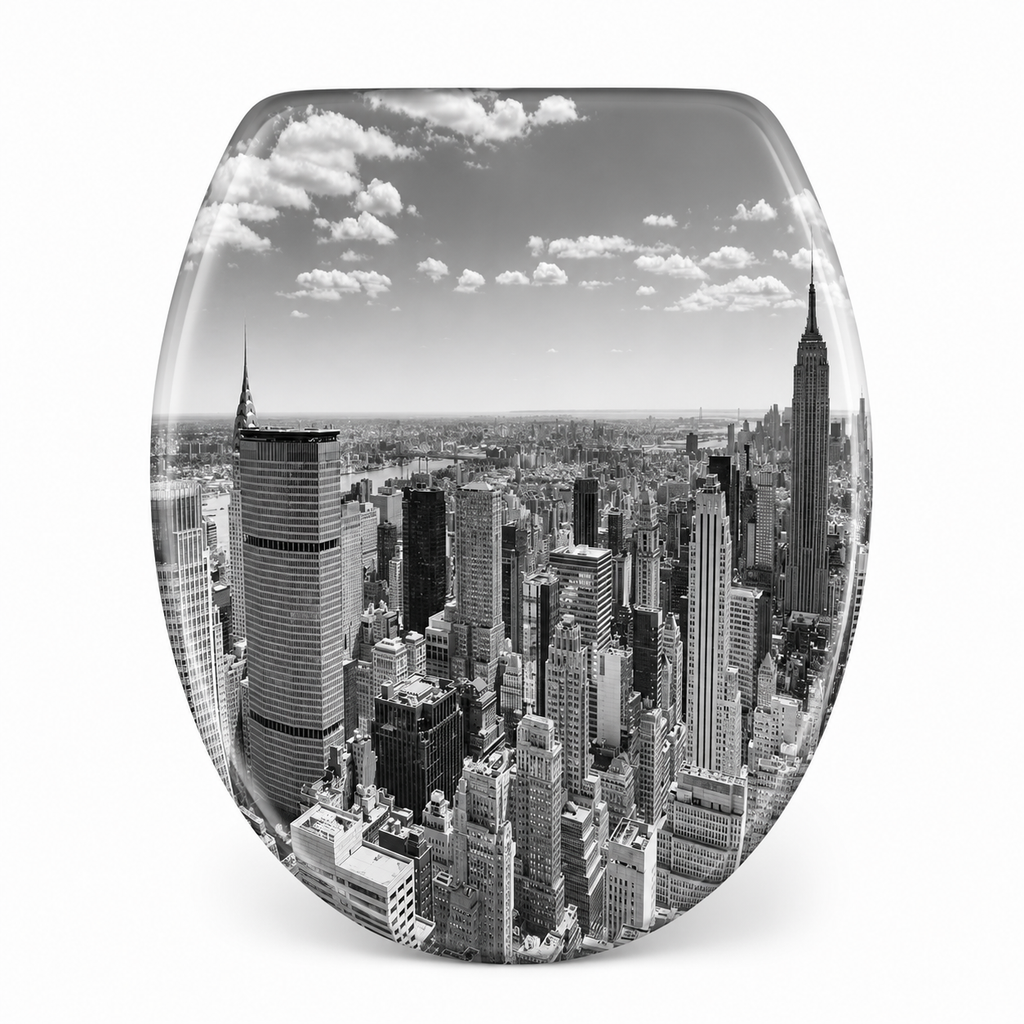 Abattant WC-design skyline New York-fermeture progressive soft close