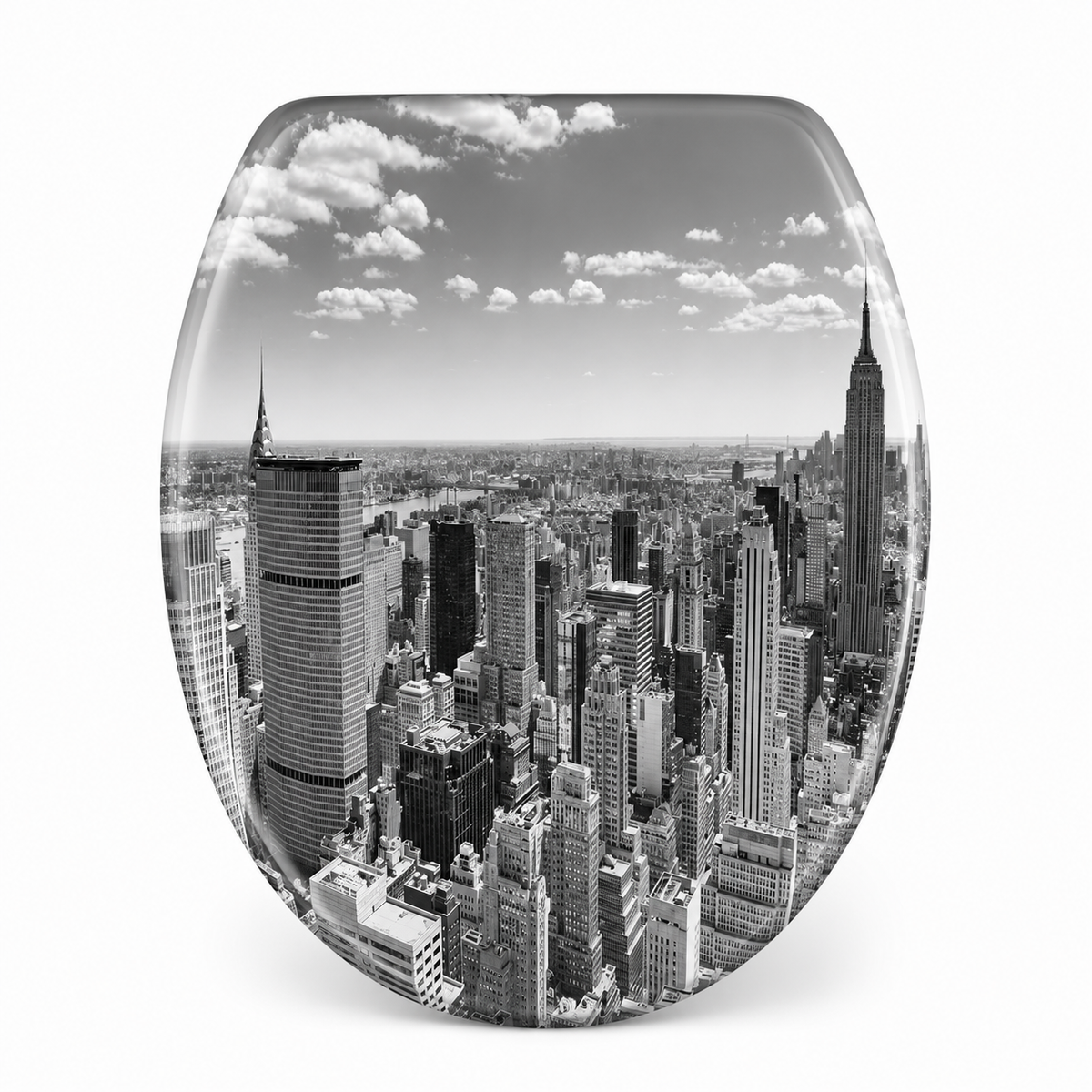 Abattant WC-design skyline New York-fermeture progressive soft close