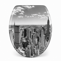 Abattant WC-design skyline New York-fermeture progressive soft close