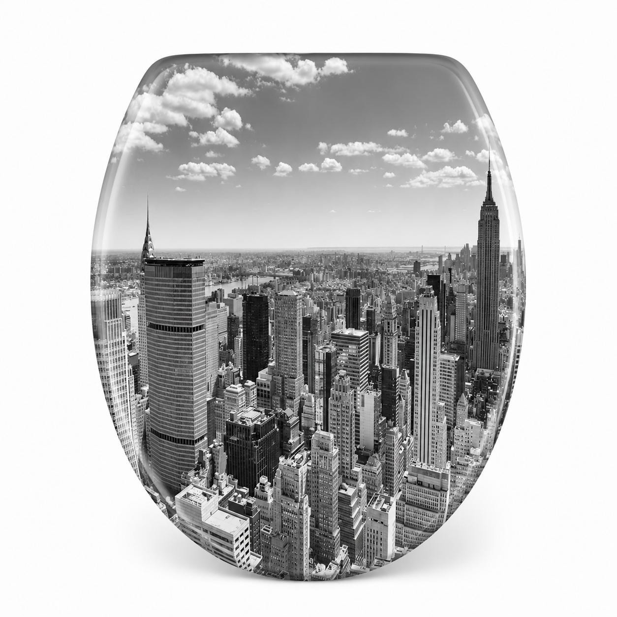 Abattant WC-design skyline New York-fermeture progressive soft close