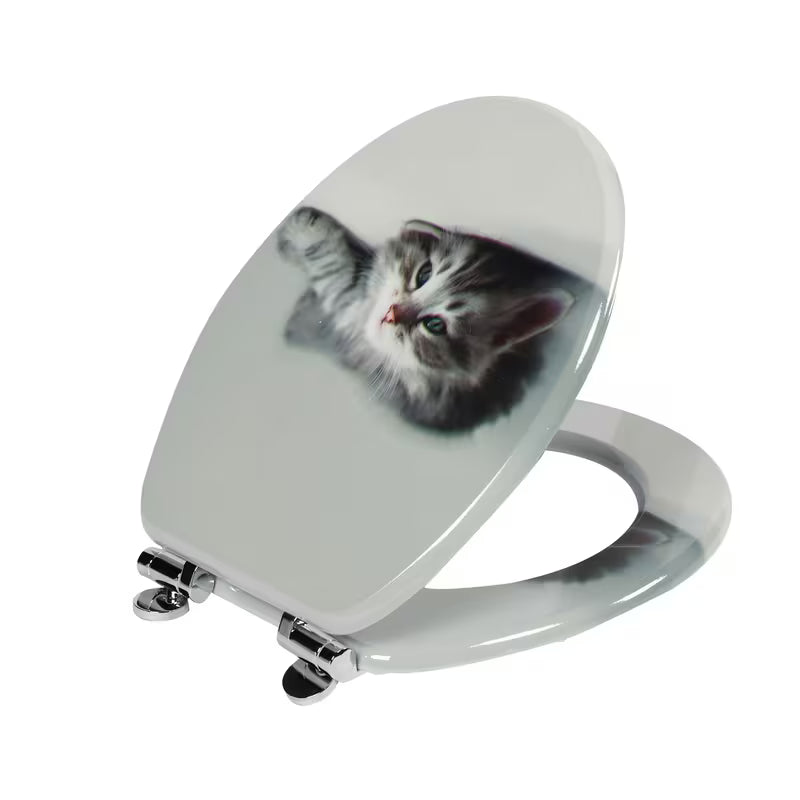 Abattant WC - Chaton Gris