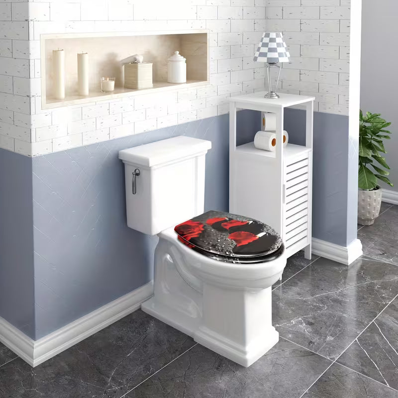 Abattant WC - Basalte & Roses