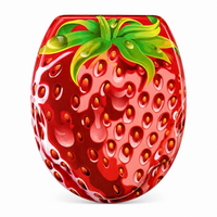 Abattant WC-design fraise-fermeture progressive soft close