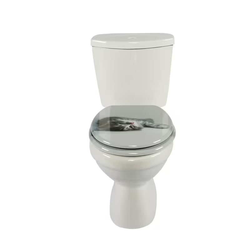 Abattant WC - Chaton Gris