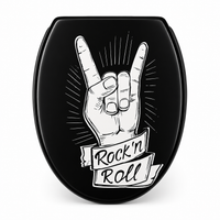 Abattant WC-design rock spirit-fermeture progressive soft close