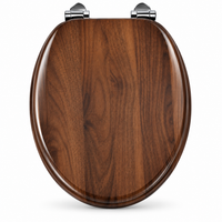 Abattant WC-design Bois Noyer – Soft Close – Duroplast