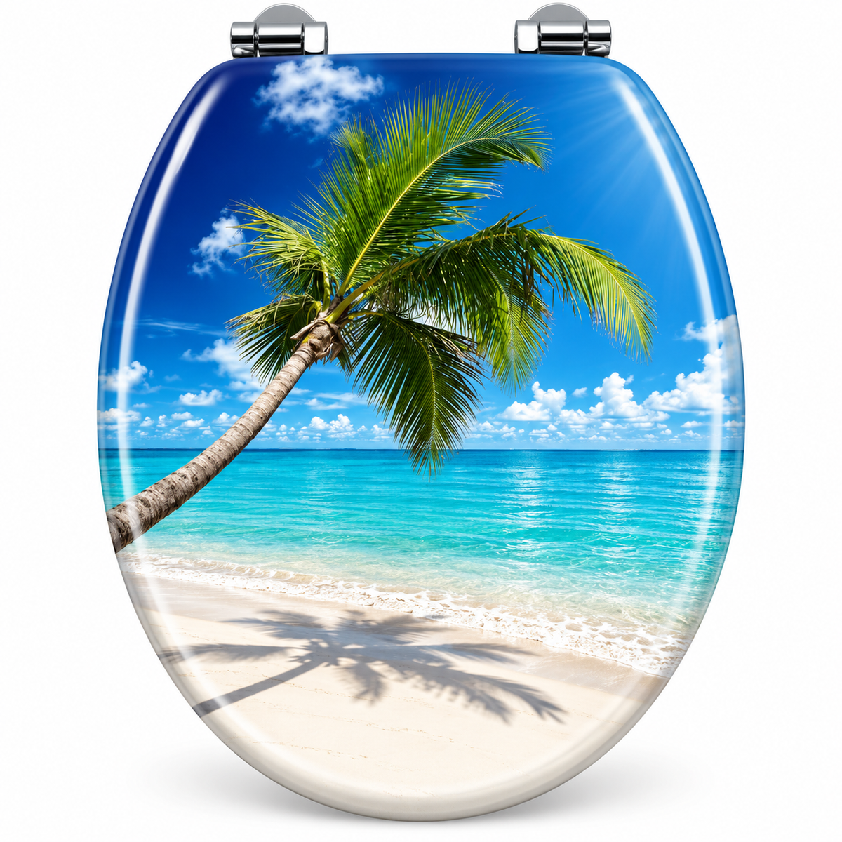 Abattant WC-design plage tropicale – Soft Close – Duroplast