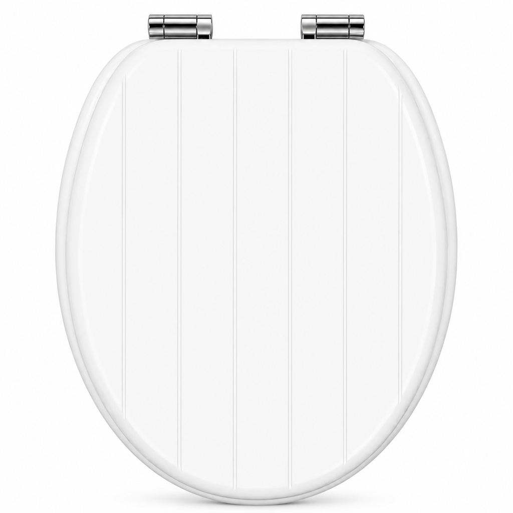 Abattant WC - Bois Rayé-fermeture progressive soft close