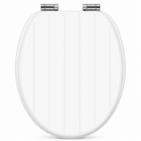 Abattant WC - Bois Rayé-fermeture progressive soft close
