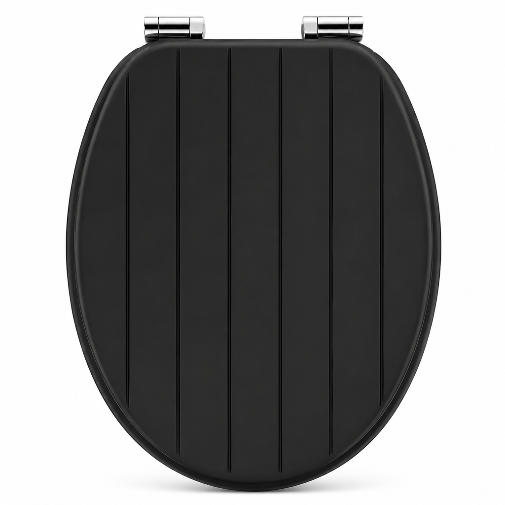 Abattant WC - Bois Rayé-fermeture progressive soft close