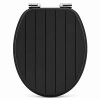 Abattant WC - Bois Rayé-fermeture progressive soft close