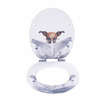 Abattant WC - design chien lecteur-fermeture progressive soft close