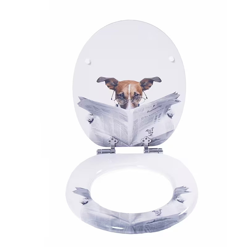 Abattant WC - design chien lecteur-fermeture progressive soft close