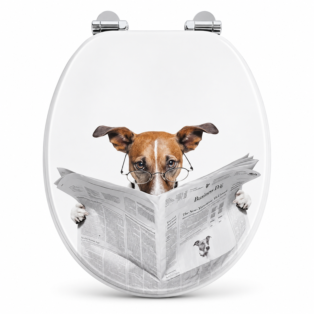 Abattant WC - design chien lecteur-fermeture progressive soft close