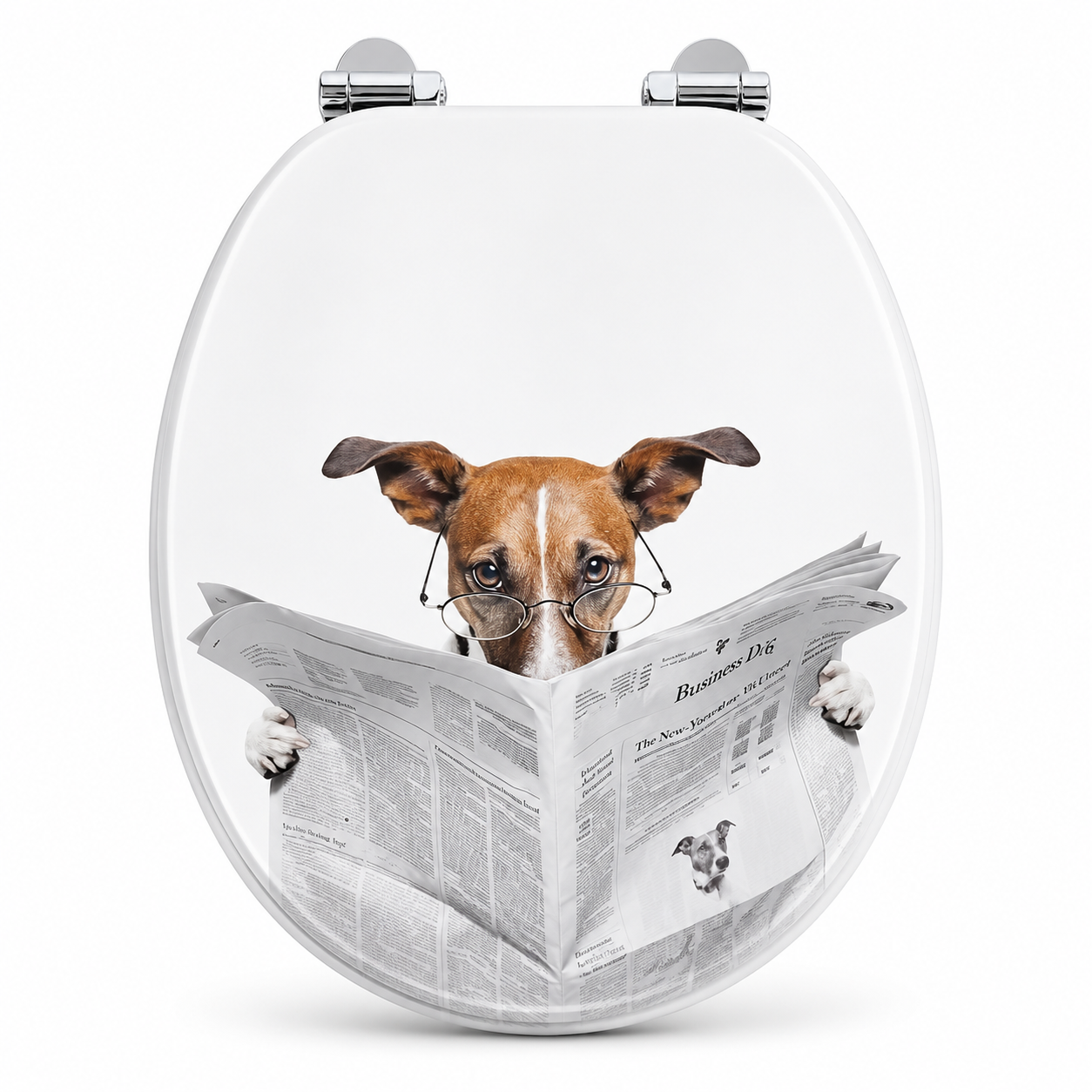 Abattant WC - design chien lecteur-fermeture progressive soft close