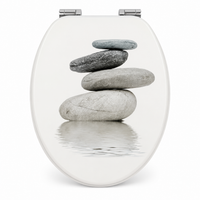 Abattant WC design- Harmonie de Galets-fermeture progressive soft close